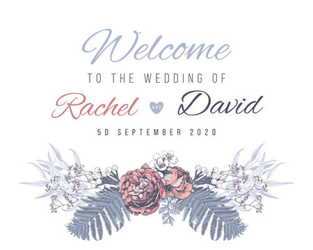 Welcome To Our Wedding Poster Design