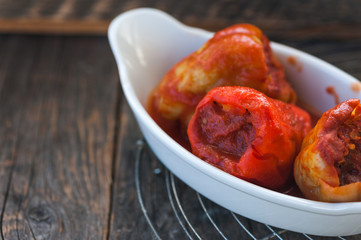 Stuffed peppers with meat and vegetables