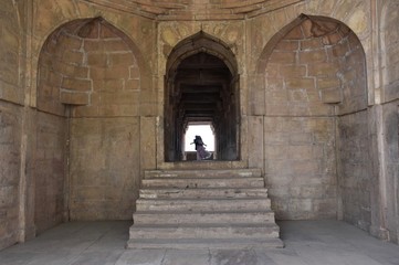 Fototapeta na wymiar Gwalior, Madhya Pradesh/India : March 15, 2020 - Exterior of 'Gwalior Fort'