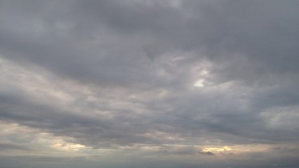 Heavy clouds in the sky