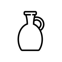 amphora with oil icon vector. amphora with oil sign. isolated contour symbol illustration