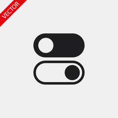 On off vector icon , lorem ipsum Flat design