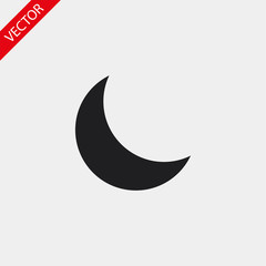 Obraz na płótnie Canvas Moon vector icon , lorem ipsum Flat design