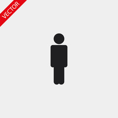 Human vector icon , lorem ipsum Flat design