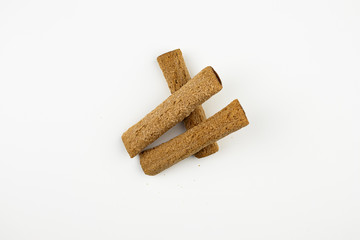 Sweet baked sticks stuffed.