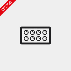 Pills vector icon , lorem ipsum Flat design