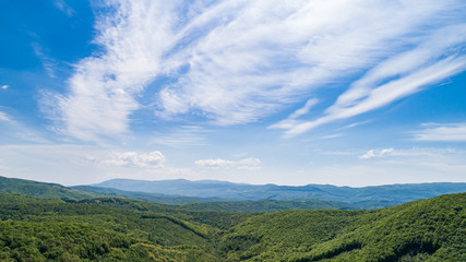 Fototapeta na wymiar Drone photo of mountain landscape in Carpathian.