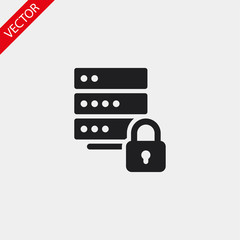 Server vector icon , lorem ipsum Flat design