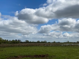 clouds over the field