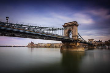 The Chain Bridge (Szechenyi Lanchid) at Budapest