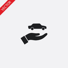 Car vector icon , lorem ipsum Flat design