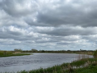 clouds over the river