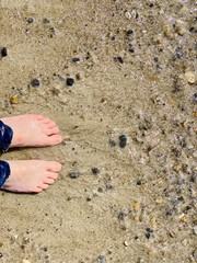 feet in the sand