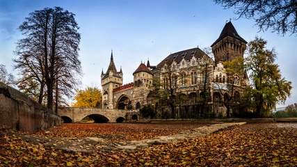 Obraz premium Vajdahunyad Castle in the City Park of Budapest