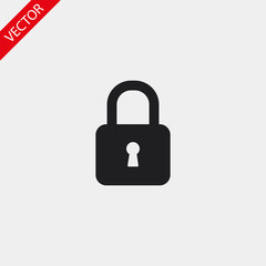 Lock - vector icon , lorem ipsum Flat design