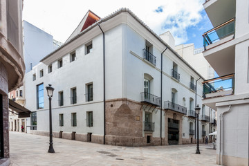 Valencia,Spain, 3,6,2018: El Palacio Boïl d'Arenós, stock exchange of Valencia
