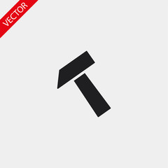 Hammer vector icon , lorem ipsum Flat design