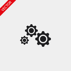 Man and cog vector icon , lorem ipsum Flat design