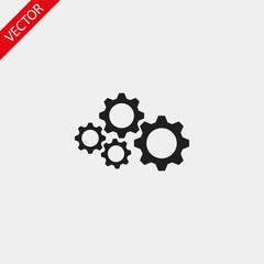 Man and cog vector icon , lorem ipsum Flat design