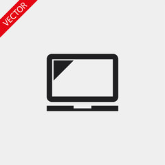 Laptop vector icon , lorem ipsum Flat design