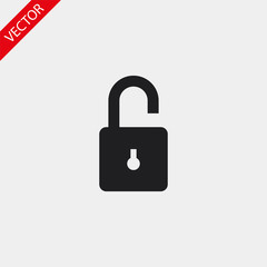 Lock vector icon , lorem ipsum Flat design