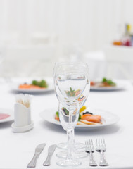Meat and fish light cuts appetizer for wine