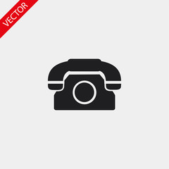 Vintage phone vector icon , lorem ipsum Flat design