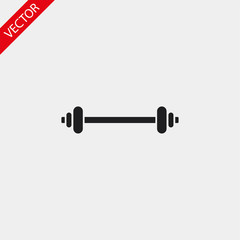 Dumbbel vector icon , lorem ipsum Flat design