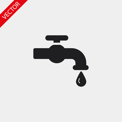 Kitchen faucet iconvector icon , lorem ipsum Flat design
