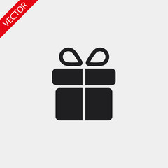 Gift vector icon , lorem ipsum Flat design