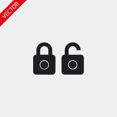 Lock dollar vector icon , lorem ipsum Flat design
