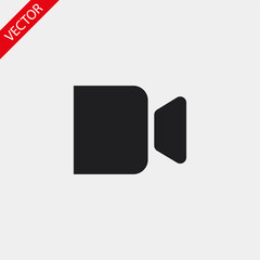 Camcorder vector icon , lorem ipsum Flat design