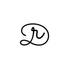 Initials DR Logo Design Vector Illustration