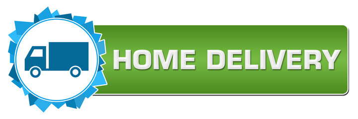 Home Delivery Blue Green Random Shapes Circle Bar 