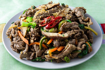 Soy Marinated Beef is called Bulgogi  in Korea