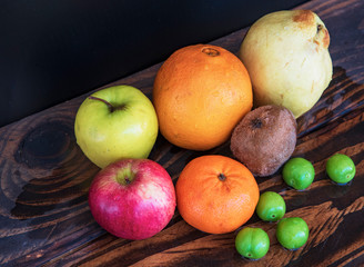 A compilation of fruits, an interpretation to vegan healthy nutrition