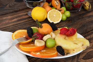 A compilation of fruits, an interpretation to vegan healthy nutrition