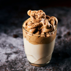 glass of dalgona coffee