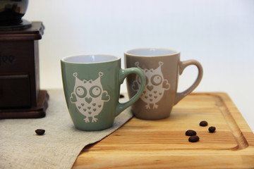 owl coffee cups