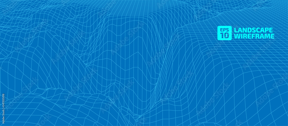 Poster the stylized height of the topographic contour in lines. the concept of a conditional geography sche