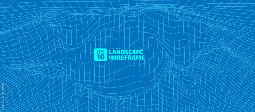 Poster the stylized height of the topographic contour in lines. the concept of a conditional geography sche