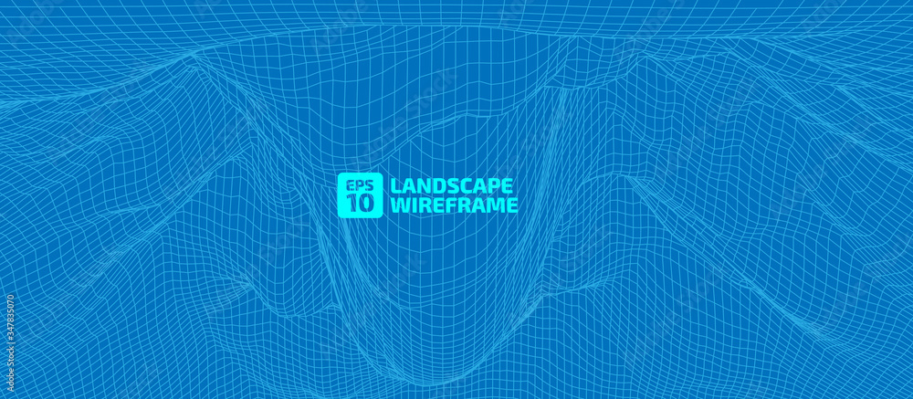 Poster the stylized height of the topographic contour in lines. the concept of a conditional geography sche