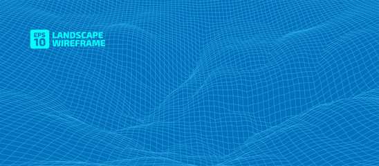 The stylized height of the topographic contour in lines. The concept of a conditional geography scheme and the terrain path. Height map. Blue colors. Wide picture format. Vector illustration.	