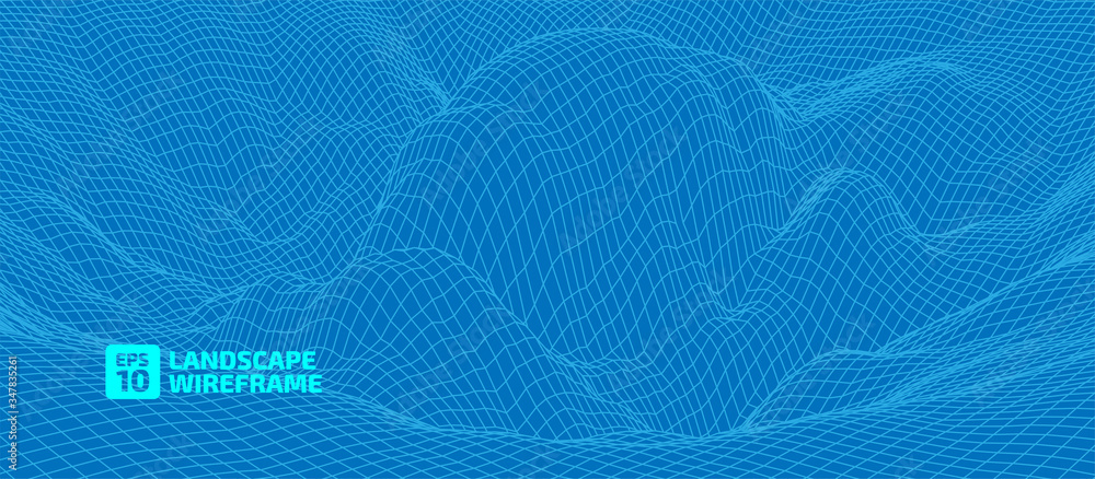 Poster the stylized height of the topographic contour in lines. the concept of a conditional geography sche