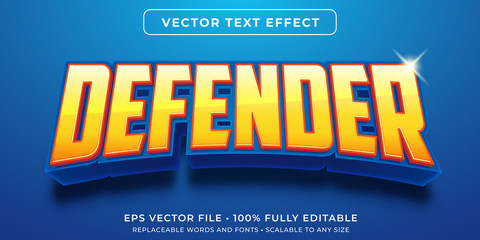 Editable text effect - hero game defender style