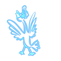 a rooster is crowing and flapping wings