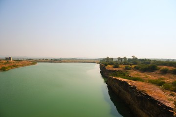 Obraz premium Indian Lake at Kutch, Gujarat, India, Garden, Indian River