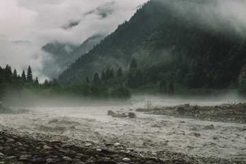 Flooded Mountain Muddy River Valley