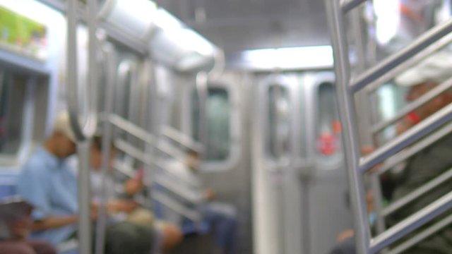 Inside NYC Subway Train in 4K Slow motion 60fps