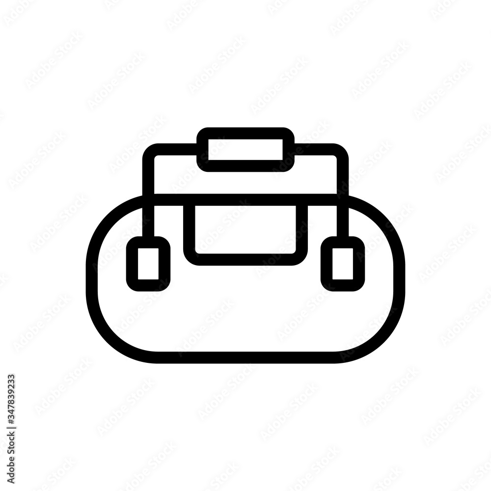 Poster bag with securely attached handles icon vector. bag with securely attached handles sign. isolated co